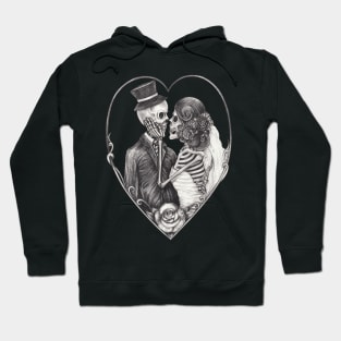 Skeleton in love. Hoodie